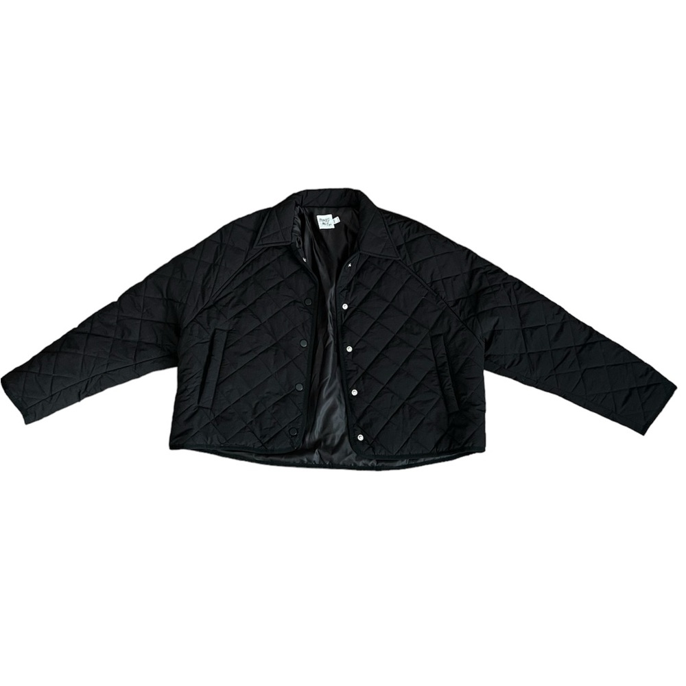 🤍SOLD🤍 Black Quilted Windbreaker Jacket